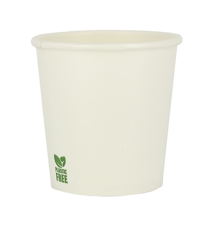 Plastikfreier Pappbecher 4Oz/120ml Weißer Ø6,2cm (1.000 Stück) Plastikfreier Pappbecher 4Oz/120ml Weißer Ø6,2cm (1.000 Stück)