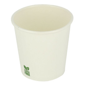 Plastikfreier Pappbecher 4Oz/120ml Weißer Ø6,2cm (100 Stück)