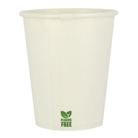 Plastikfreier Pappbecher 7 Oz/210ml Weißer Ø7cm (50 Stück)