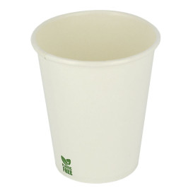 Plastikfreier Pappbecher 7 Oz/210ml Weißer Ø7cm (50 Stück)