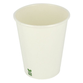 Plastikfreier Pappbecher 8 Oz/240ml Weißer Ø8cm (50 Stück)