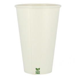 Plastikfreier Pappbecher 12 Oz/360ml Weißer Ø8cm (50 Stück)