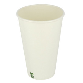 Plastikfreier Pappbecher 12 Oz/360ml Weißer Ø8cm (50 Stück)