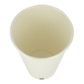 Plastikfreier Pappbecher 12 Oz/360ml Weißer Ø8cm (50 Stück)