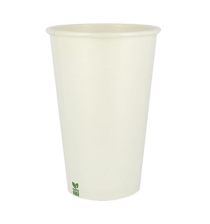 Plastikfreier Pappbecher 16 Oz/480ml Weißer Ø9cm (50 Stück) Plastikfreier Pappbecher 16 Oz/480ml Weißer Ø9cm (50 Stück)