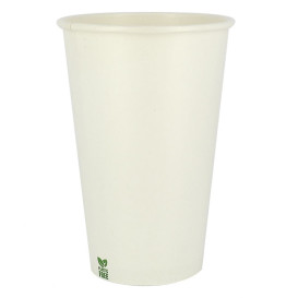 Plastikfreier Pappbecher 16 Oz/480ml Weißer Ø9cm (1.000 Stück)