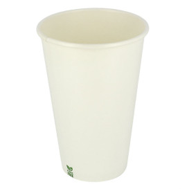 Plastikfreier Pappbecher 16 Oz/480ml Weißer Ø9cm (1.000 Stück)