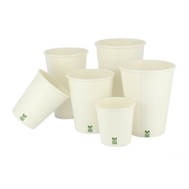 Plastikfreier Pappbecher 7 Oz/210ml Weißer Ø7cm (50 Stück)