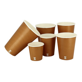 Plastikfreier Pappbecher 12 Oz/360ml "Karamell" Ø8cm (50 Stück)