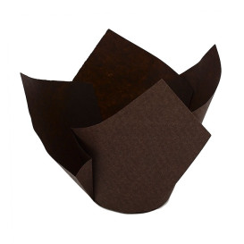 Muffinförmchen Tulpe Twist Ø50x65/98 mm Braun (300 Stück)