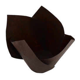Muffinförmchen Tulpe Twist Ø50x65/98 mm Braun (2.000 Stück)