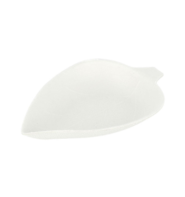 Mini Teller Zuckerrohr Blatt Weiß 9x6cm (600 Stück) Mini Teller Zuckerrohr Blatt Weiß 9x6cm (600 Stück)