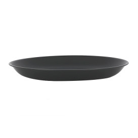 Wiederverwendbare Plastikteller PP Mineral Anthrazit Ø21cm (54 Stück)