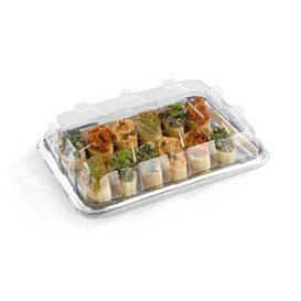 Plato Plastico Rigido Transparente Cristal de 18 cm (108 Uds)