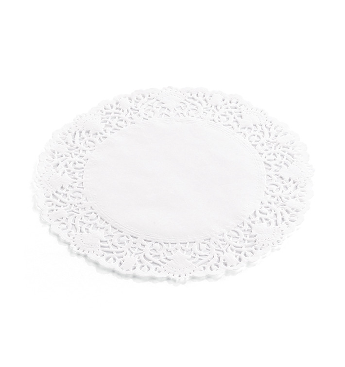 Rundes Spitzenpapier weiß "Litos" Ø120mm (250 Stück) Rundes Spitzenpapier weiß "Litos" Ø120mm (250 Stück)