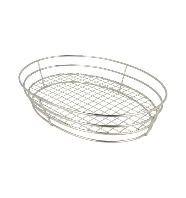 StahlKorb Oval Silber 280x205x57mm (24 Stück) StahlKorb Oval Silber 280x205x57mm (24 Stück)