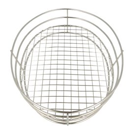 StahlKorb Oval Silber 280x205x57mm (24 Stück)
