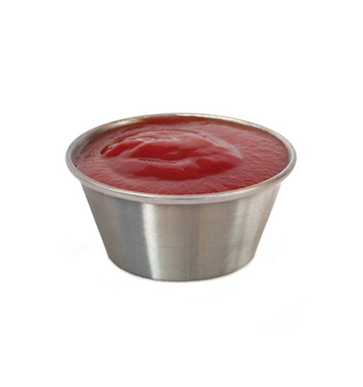 Soßenbecher aus Edelstahl 60ml (12 Stück) Soßenbecher aus Edelstahl 60ml (12 Stück)