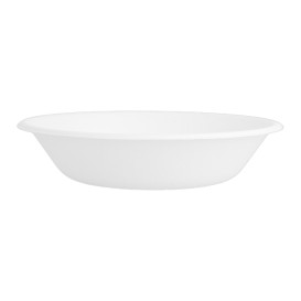 Teller Zuckerrohr-Fasern Tief Weiss Ø160mm (1000 Stück)