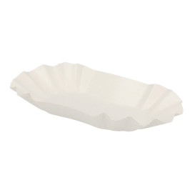 Pommesschalen Oval aus Pappe 16,5x10x3,5cm (250 Stück)