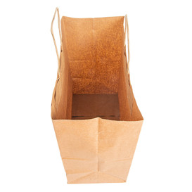 Papiertüten Kraft braun mit Henkeln 32+16x31cm (50 Stück)