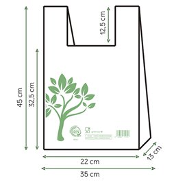 Hemdchenbeutel Home Compost “Be Eco!” 35x45cm (1.000 Stück)