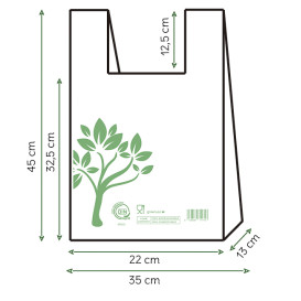 Hemdchenbeutel Home Compost “Be Eco!” 35x45cm (1.000 Stück)