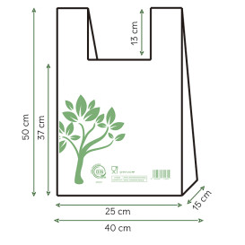 Hemdchenbeutel Home Compost “Be Eco!” 40x50cm (1.000 Stück)