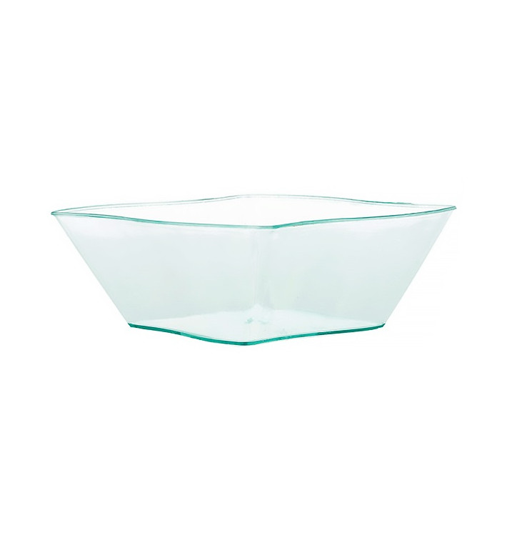 Servierschüssel Plastik Gewellt "Water Green" 9x9x3,5cm (600 Stück) Servierschüssel Plastik Gewellt "Water Green" 9x9x3,5cm (600 Stück)