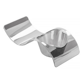 Plastikteller Gewellt Silber 9,5x4,2cm (500 Stück)