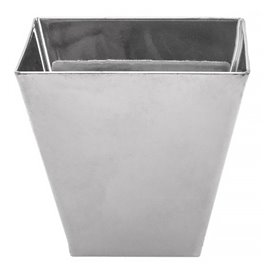 Servierschüssel Plastik Silber Groß 7x7x5,5cm (50 Stück)