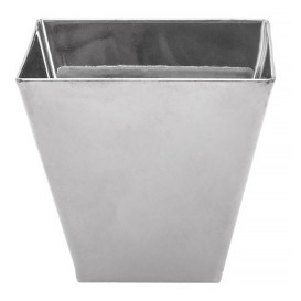 Servierschüssel Plastik Silber Groß 7x7x5,5cm (50 Stück)