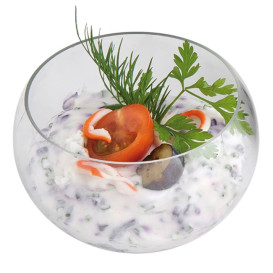 Plastikschüssel "Kugel" Groß Transp. 150 ml (5 Stück)
