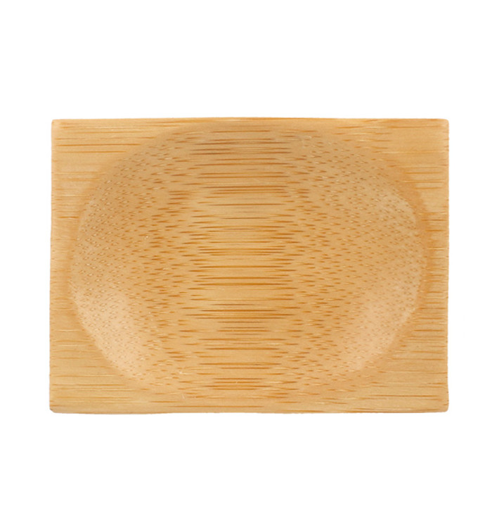 Häppcheneller aus Bambus 6x8cm (12 Stück)