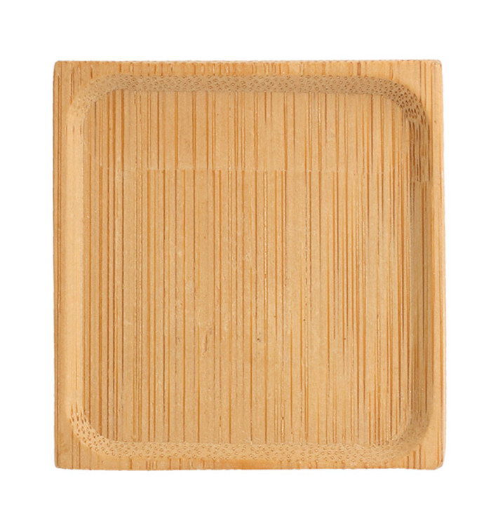 Häppcheneller aus Bambus Quadratisch 6x6cm (24 Stück) Häppcheneller aus Bambus Quadratisch 6x6cm (24 Stück)