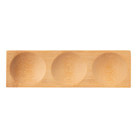 Bambustablett 3-geteilt 250x110x25mm (300 Stück)