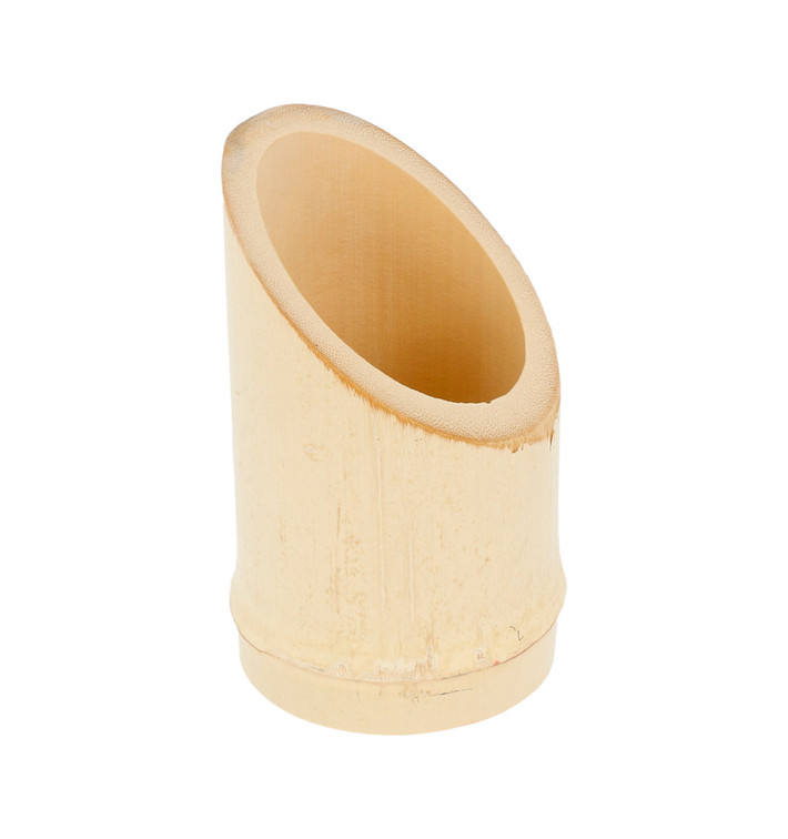 Dessertbecher aus Bambus Schief 5x9cm (200 Stück) Dessertbecher aus Bambus Schief 5x9cm (200 Stück)