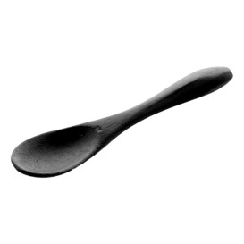 Teelöffel aus Bambus schwarz 9cm (50 Stück)