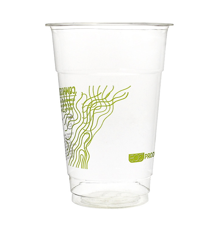 Becher Maisstärke PLA "Green Stripe" 295ml (50 Stück) Becher Maisstärke PLA "Green Stripe" 295ml (50 Stück)