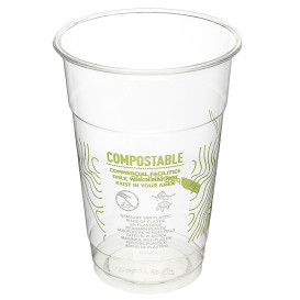 Becher Maisstärke PLA "Green Stripe" 295ml (50 Stück)
