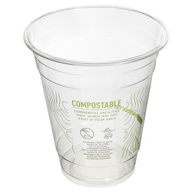 Becher Maisstärke PLA "Green Stripe" 355ml (50 Stück)
