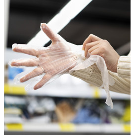 Handschuhe aus Polyethylen Geprägt Transparent (10000 Stück)