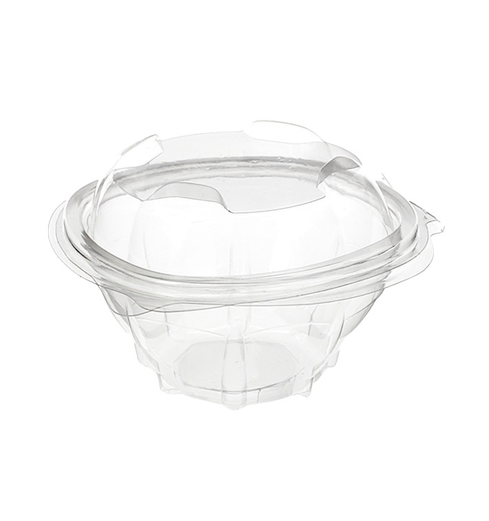 Salatschale Rund mit Klappdeckel PLA 250ml (100 Stück) Salatschale Rund mit Klappdeckel PLA 250ml (100 Stück)