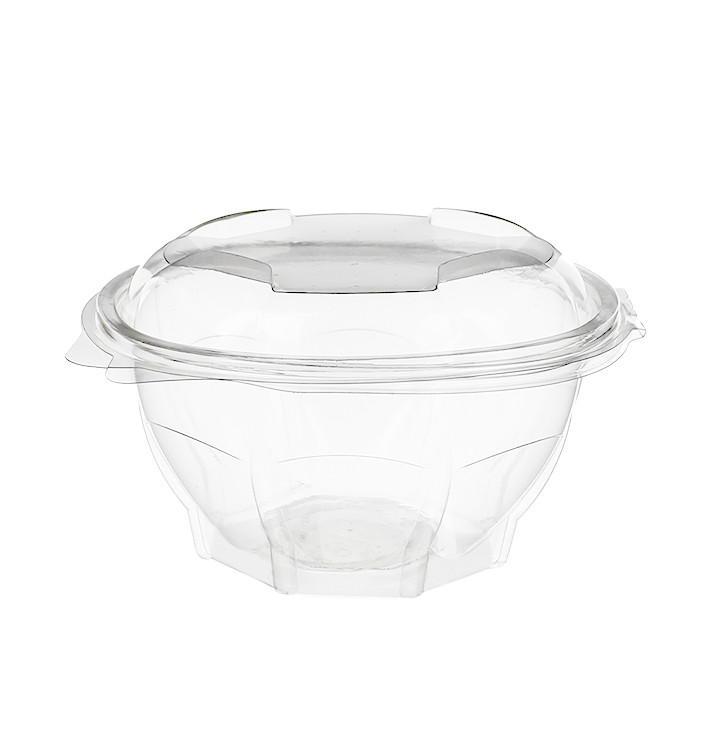 Salatschale Rund mit Klappdeckel PLA 750ml (50 Stück) Salatschale Rund mit Klappdeckel PLA 750ml (50 Stück)