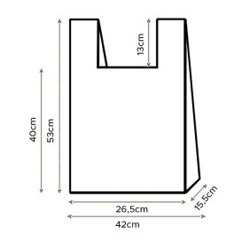 Hemdchenbeutel 70% Recycelter Rot 42x53cm 50µm (40 Stück)