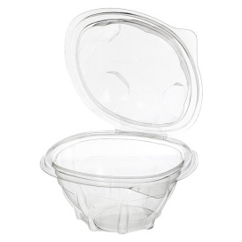 Salatschale Rund mit Klappdeckel PLA 250ml (100 Stück)