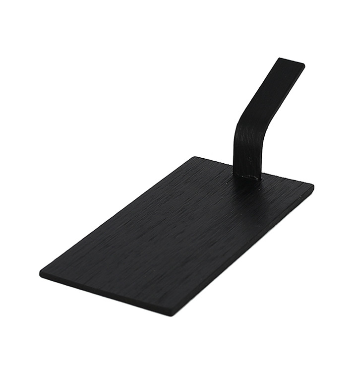 Mini-Bambusschaufel Schwarz Tapas 10x5 cm (100 Stück) Mini-Bambusschaufel Schwarz Tapas 10x5 cm (100 Stück)