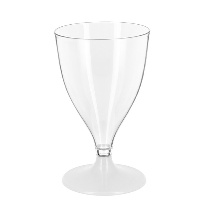 Wiederverwendbarer PS Wasser/Wein Weißer Fuß 200ml 2P (48 Einheiten) Wiederverwendbarer PS Wasser/Wein Weißer Fuß 200ml 2P (48 Einheiten)