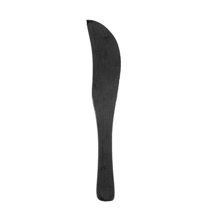 Messer aus Bambus Schwarz 9cm (500 Einh.) Messer aus Bambus Schwarz 9cm (500 Einh.)