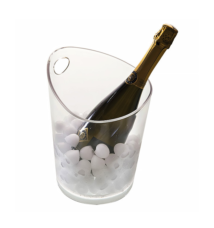 Wiederverwendbar Flaschenkühler SMMA Transparent für 1 Flasche (1 Stück)